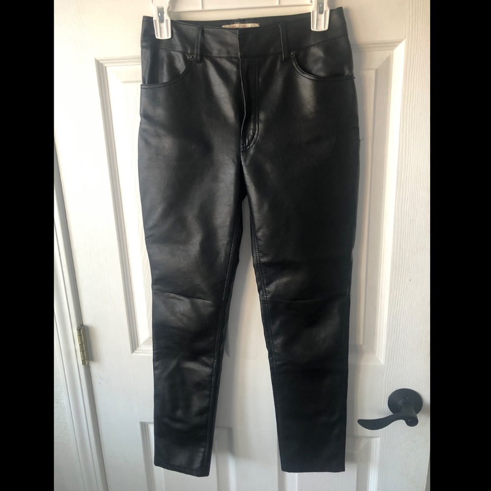 Faux Leather Trousers